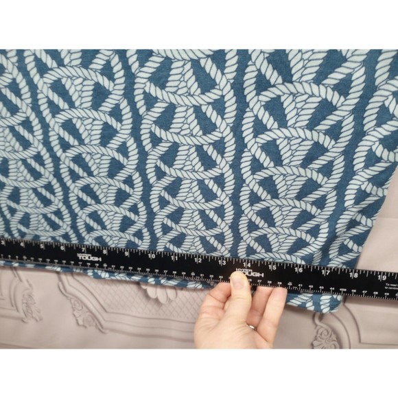 NWOT LuLa Roe Dress Women's SZ L Casual Nautical Rope Pattern Blue Shift Beachy - Picture 12 of 16